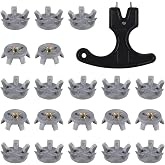 Golf Shoe Spikes Replacements, 21-Piece Set with Metal Thread Screws and Wrench Tool, Ideal for Golf Course and Turf Conditions, Replacement Golf Spikes and Golf Spikes Replacement Kit
