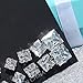 6 Pairs Square Zircon Earrings Stainless Steel Hypoallergenic Stud White Gold Copper Gifts for Teens Girls
