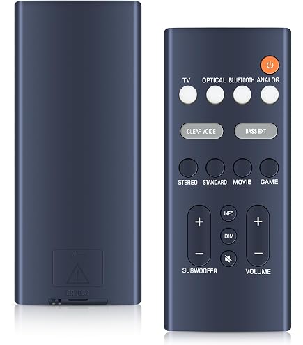 Amazon.com: Replaced Remote fit for Yamaha Audio Sound Bar SR-B20A