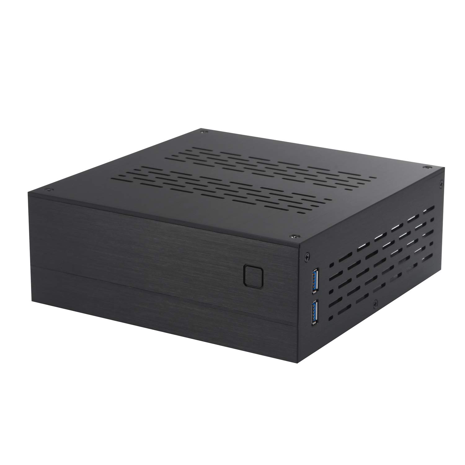Goodisory A01 Aluminum Mini-ITX HTPC Desktop Computer Chassis (Black Aluminum)