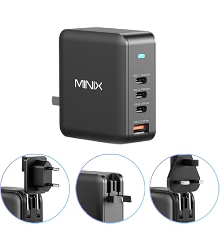 Adaptador De Pared A USB - Cargador Rápido Con 3 Puertos, 3.1A, Blanco/gris, Para Smartphones Y Tablets