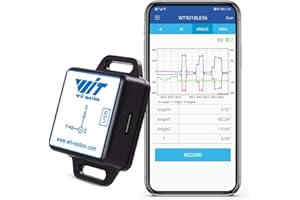 WITMOTION [Bluetooth 5.0 Accelerometer+Inclinometer] WT901BLECL MPU9250 High-Precision 9-axis Gyroscope+Angle(XY 0.2° Accuracy)+Magnetometer Compass with Kalman Filter, Low-Power 3-axis AHRS IMU Tilt Sensor