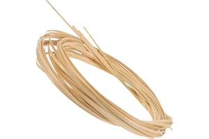 TEHAUX Bamboo Basket Weaving Strips Roll 7pcs Yellow Thin Flat 3mm x 0.4mm Craft Material for Diy Basket Making Supplies