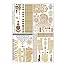 Tattify Metallic Gold Indian Style Jewelry Temporary Tattoos Indian Princess (Set Of 4 Sheets) - Other Styles Available and Fashionable Temporary Tattoos
