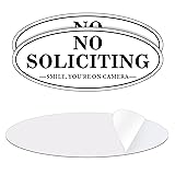 House Door No Soliciting Sign Metal, 2 Pack Silver
