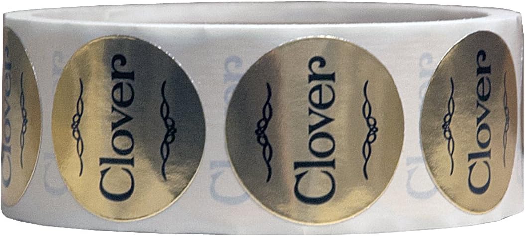 Mann Lake 250 Count Clover Gold Foil Label, 1-1/4-Inch