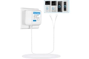 SZCHXSDZ 18V500MA Ring doorbell Power Adapter,for Power Transformer for Video doorbell, Compatible with Ring, Nest, Eufy, Wyze, Arlo Wireless Video doorbell (16.4FT Cable White)