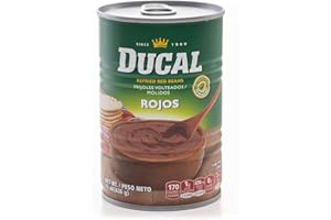 Ducal Red Refried Beans, 15 Ounce (Pack of 24) - Instant Vegetarian Refried Red Beans, Non-GMO And Gluten-Free - Excellent Source in Protein And Iron, Cholesterol Free