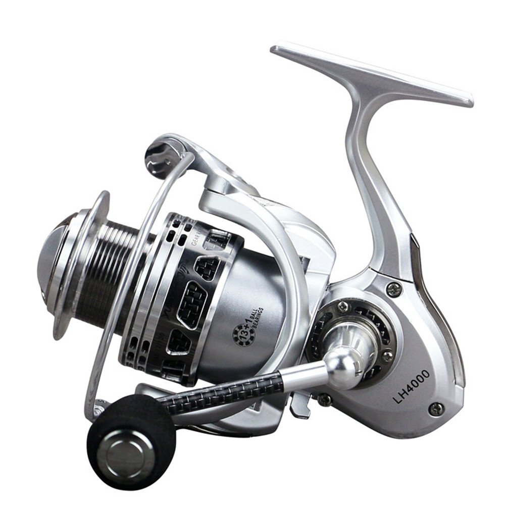 品数豊富 スピニングリール 釣り用リール B07qhj6g15 4000 1ベアリング左右交換可能なハンドル用塩水淡水釣り用ギア比5 5 1 ダブルドラッグブレーキシステム釣りリールbaitrunnerリール13 1年保証 Theaccountant Org Mt