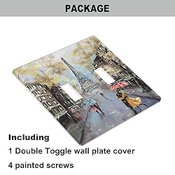 Pznen Paris Eiffel Tower Double Toggle Light Switch