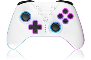 BUERTT Xbox One Controller,Wireless Xbox Controller with RGB LED Light,Xbox One Controller Wireless for Xbox One, Xbox Series X/S, Xbox One X/S,Remote Joypad with 2.4G Wireless Adapter,3.5mm Audio Jack