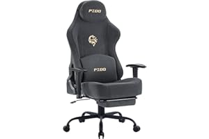 Submi Gaming Chair, Gaming Chairs for Adults, Ergonomic Computer Chairs with Footrest & Lumbar Support, High Back Fabric PC O