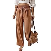 SCORP Women's Loose Elastic Waist Pants Casual High Waist Drawstring with Pockets