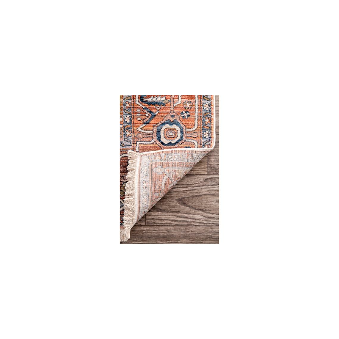nuLOOM Ethel Medallion Fringe Area Rug, 5' x 7' 9", Rust LAVORIST