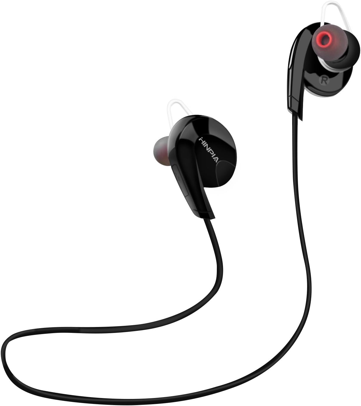 Hinpia Bluetooth Earphones, Wireless Headphones Headset Gym Noise Cancellation, IPX4 Sweatproof with Mic and AptX for iPhone,Samsung and Other Android Cell Phones