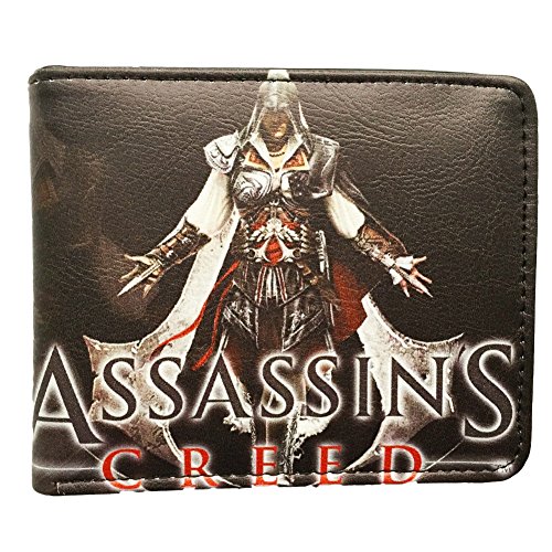Assassin's Creed (Black Flag, Brotherhood, Revelations) Leather Bi Fold Wallet with Gift Box