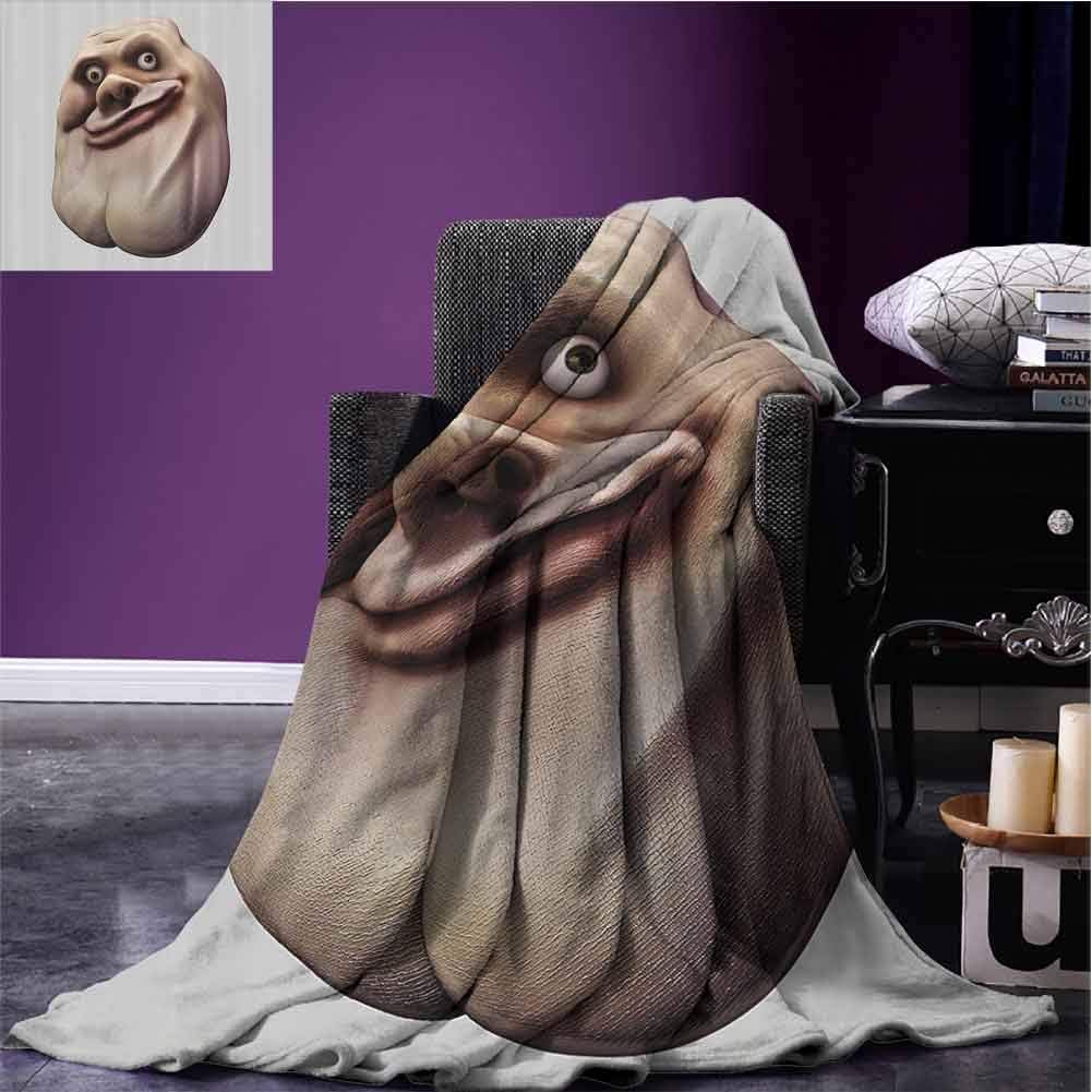 Stevenhome Humor Decor Travel Blanket Awkward Meme Face with Unusual
