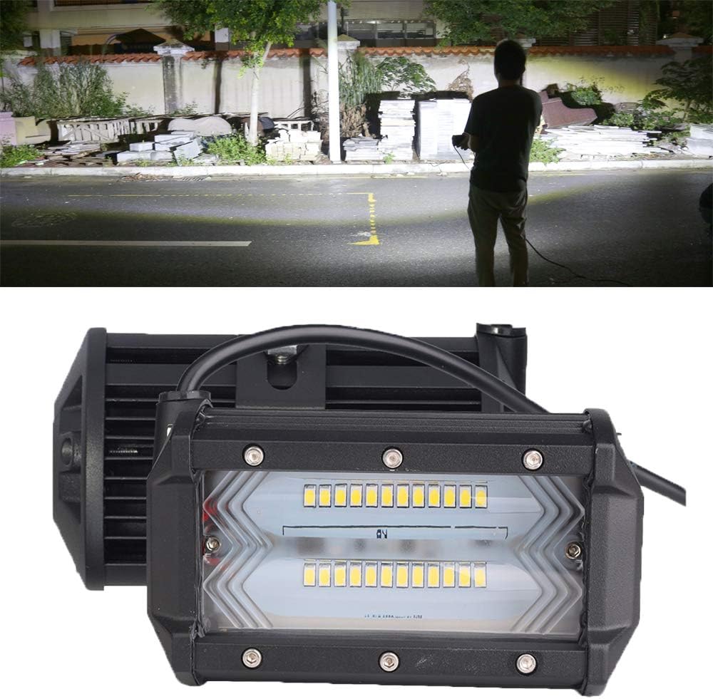 4D LED Light Bar, LED Light Pods Waterproof 2 PS 5inch 72W Flood Double Fog Lights, 9000LM Driving Lights, for Jeep, Truck, SUV, ATV, UTV, and More, Kassam 1 Years Warranty