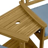 Monster Shop Wooden Companion Love Seat Garden Set 2 Cushions Acacia view 5