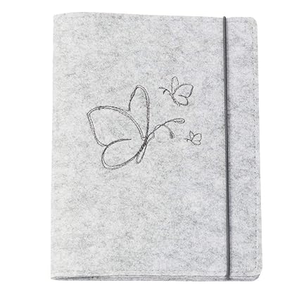 Mom’s Organizer für Mutterpass & U-Heft (hellgrau, Farbe wählbar) | Filz Hülle in A5 als Uheft- und Mutterpasshülle (2in1)