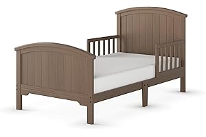 Child Craft Hampton Arch Top Toddler Bed for Kids with Guard Rails, Low to Ground Design, Made of Pinewood, Featuring Clean Lines to Match Any Décor (Dusty Heather)