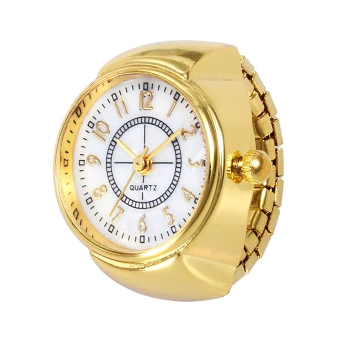 Cramberdy Unisex Ringuhr Fingeruhr Uhrenring silberfarbe Uhr Damen Armbanduhr Mädchen Mode Analog Quarzuhr Frauen Uhren Damen