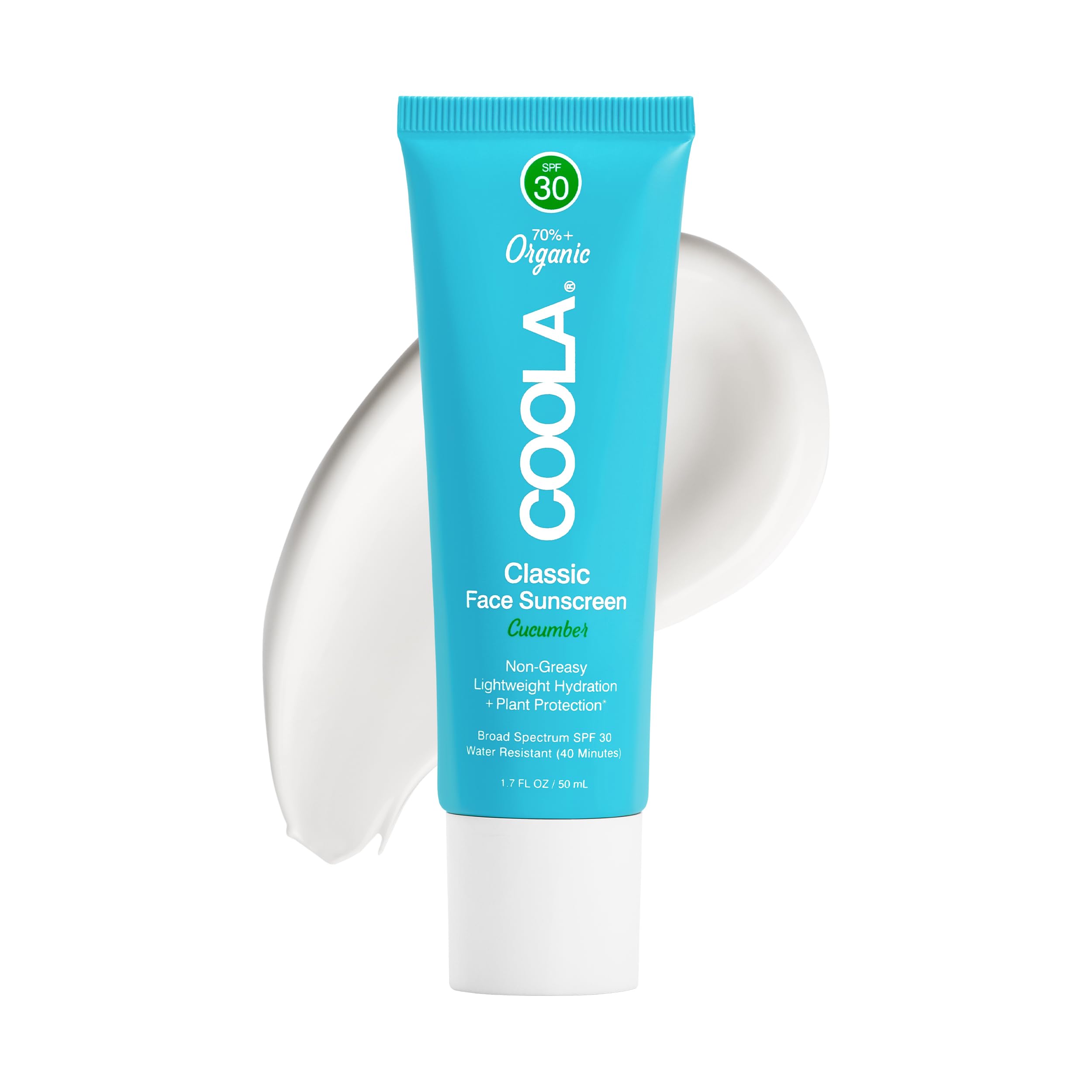 Photo 1 of COOLA Organic Face Sunscreen SPF 30 Sunblock Lotion, Dermatologist Tested Skin Care for Daily Protection, Vegan and Gluten Free, Cucumber, 1.7 Fl Oz