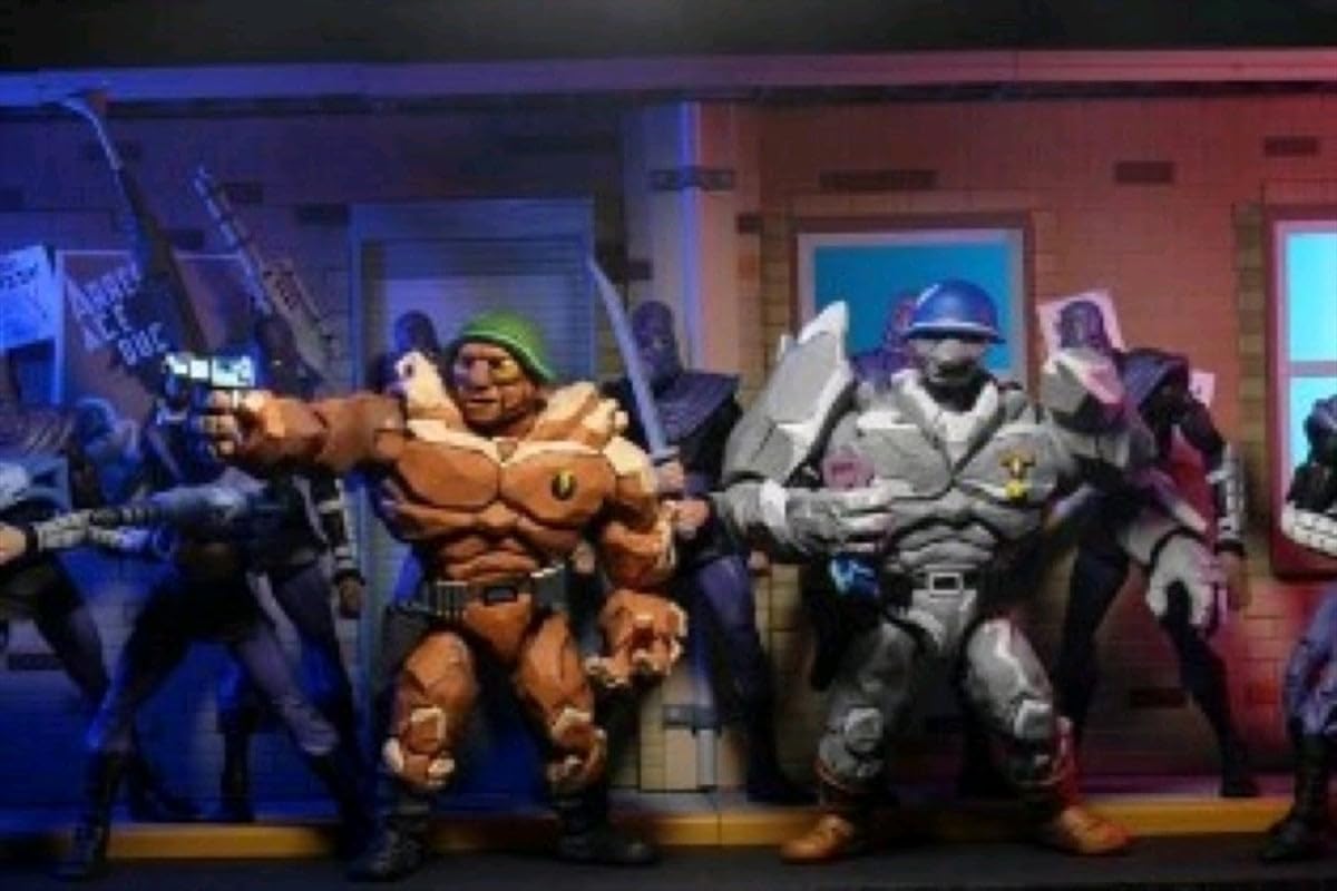 NECA Offical Tragg And GrAnniversarytor TMNT Cartoon Series 4 7" Cartoon Figurine, Adult Collectible Item, Halloween