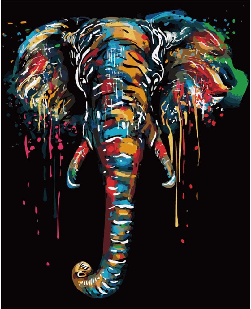 HCYEFG 300 Piece Jigsaw Puzzle, Hand Painted Elephant, for Kids and Adults, Give Children Great Educational Gifts, 38X26Cm