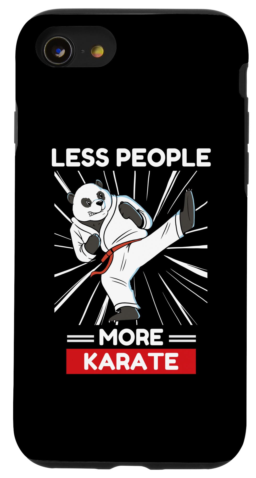iPhone SE (2020) / 7 / 8 Cute Kawaii Panda Less People More Karate Case