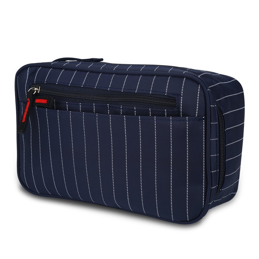 Filfeel Makeup Bag, Men Waterproof Zippered Wash Pouch Toiletry Organizer Cosmetic Storage Case
