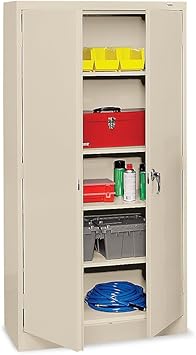 Amazon Com Tennsco Storage Cabinet 36x18x72 All Welded Putty Putty Industrial Scientific
