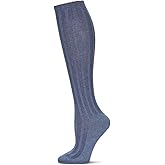 MeMoi Women's Track Flow Striped Knee-High Socks
