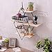 cheerfullus Iron Wall Shelves Brackets Art Wooden Wall Bookshelf Metal Wall Rack with Vintage Wood Storage Holder - Diamond