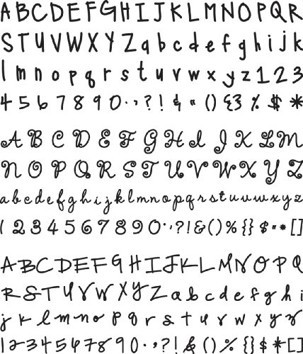 MAKING MEMORIES Slice MS+ Design Card, Handwritten Fonts