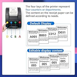 Take a Number Printer Ticket Thermal Printer Ticket