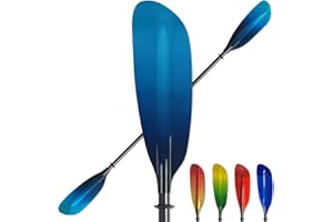 WONITAGO Kayak Paddle Premium Carbon Shaft and Gradient Full Fiberglass Blade, Lightweight Adjustable Carbon Fiber Kayaking Oars, 230-240 cm/90-94 inches, Colorful Series