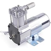 120PSI 1/8NPT Small Air Ride Suspension Compressor, Fittings for 12V Motorcycle/Truck/Car, Air Suspension horn Compressor SILVER