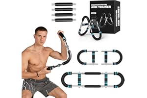 Twister Arm Trainer,Adjustable Arm Chest Exerciser with 4 Resistance Springs for Men & Women Upper Body Workout,Detachable Po