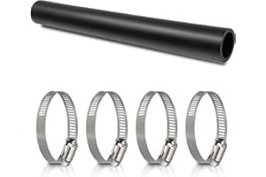 BEIJIULI Gas Tank Filler Hose with 4 Clamps,1 1/2" ID Reinforced Gasoline Fuel Filler Neck Hose (Straight, 7 7/8"Long)