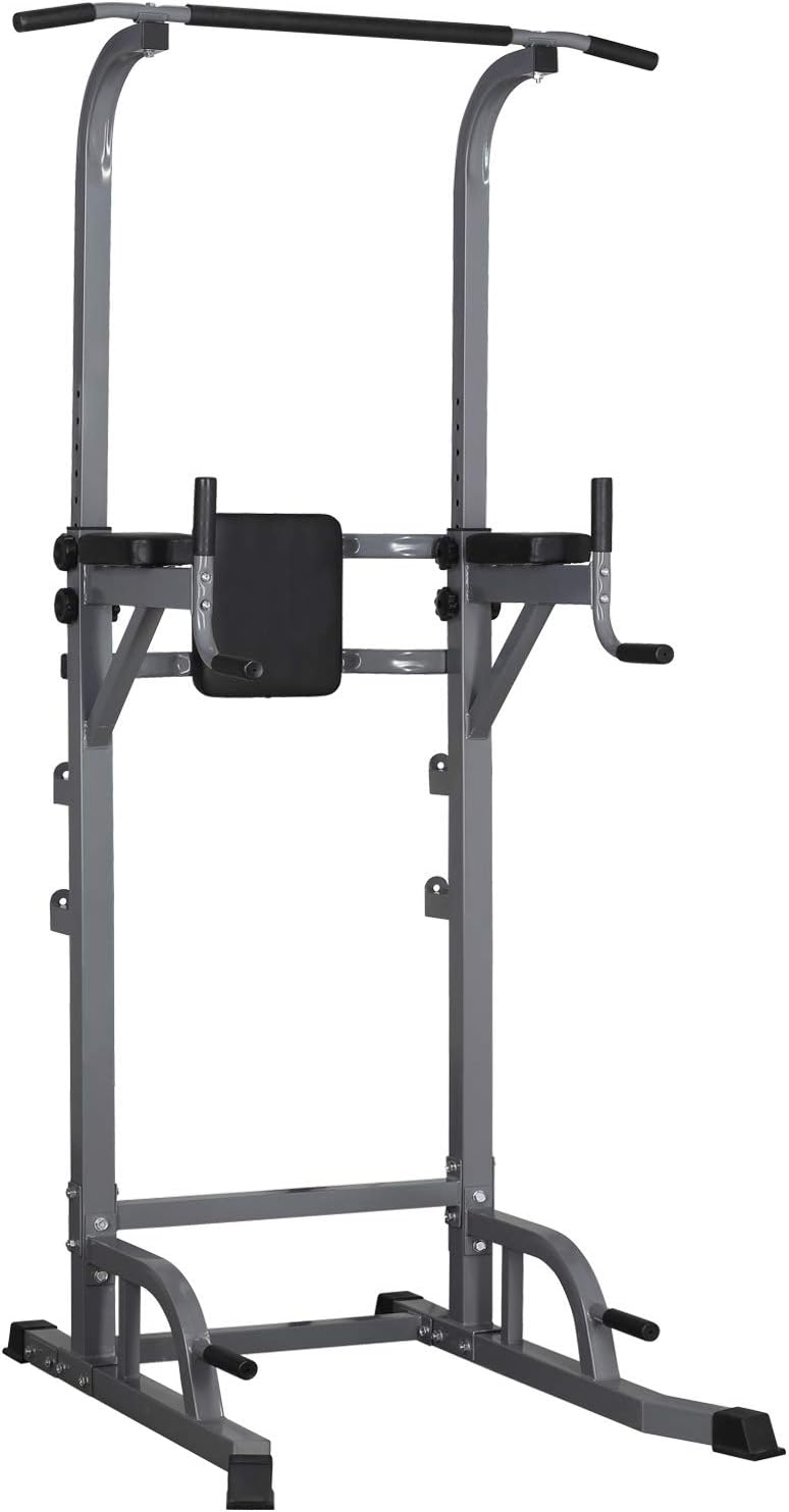 GDY Power Tower,Home Gym Strength Training Fitness Equipment Dip Stands Workout Station,Fit for Pull-ups and Chin-ups, Vertical Knee Raises,Dips, Push-ups