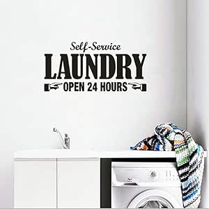 Adhesivo De Vinilo Para Pared Letrero De Lavandería Calcomanía De Pared