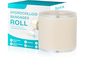 Hydrocolloid Roll Bandages for Wound Care - Clear Self-Adhesive Patch for Acne, Blisters & Bed Sores - Ultra Absorbent Waterp