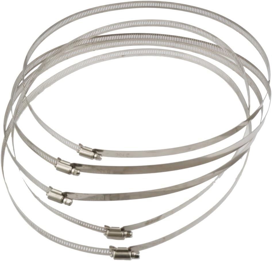 Edelstahl Schlauchschellen 304 – 4 Stück, Verstellbar Für 22-25 Mm Schläuche, Doppelte Drahtwicklung, Rostfrei