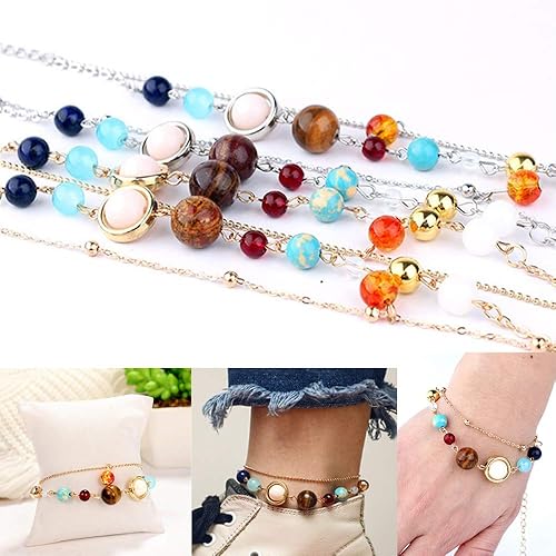 Amazoncom Handmade Solar System Bracelet Universe Galaxy