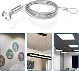 Hwtcjx 4 pcs Picture Hanging Wire Kit 1m Stainless Steel 20kg Load view 4