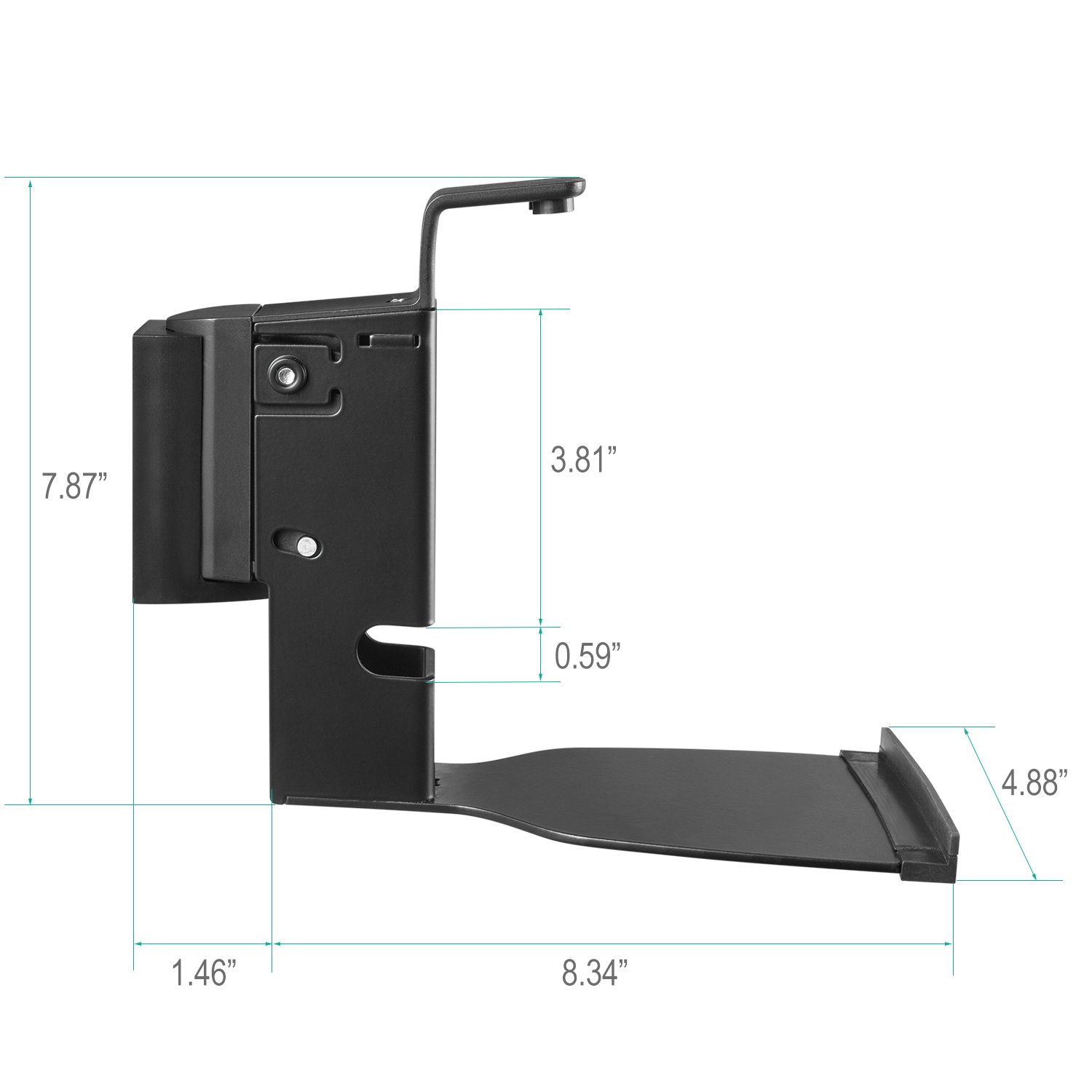 Speaker Mounts SWM201 Hold up to 55 lbs. WALI Dual Side Clamping