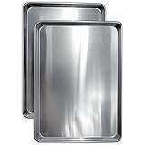 Commercial Quality Cookie Sheet Pan - 2 Pack Aluminum Half Sheet Baking Pan by Saffron & Sage Home Living - This 13x18 Baking