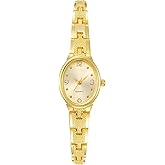 GOODLIYA Luxury Watches for Women Gold Small Vintage Bracelet Elegant Oval Dial Fashion Quartz Wrist Watch