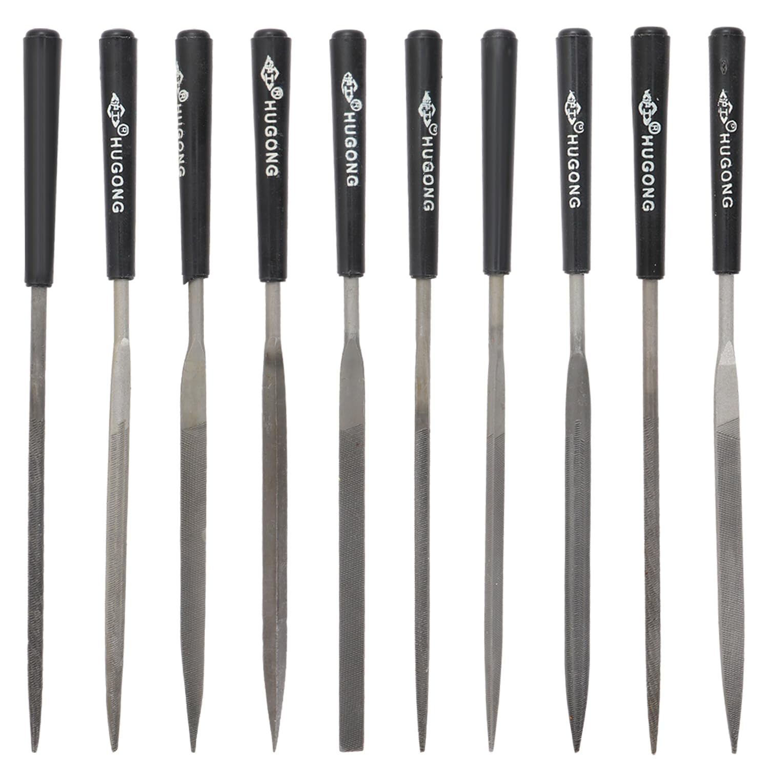 10pcs Needle File Set Diamond File Set Files Repair Tools Modelling Files Mini Metal File Tool,for Woodworking and Metalworking(Black)